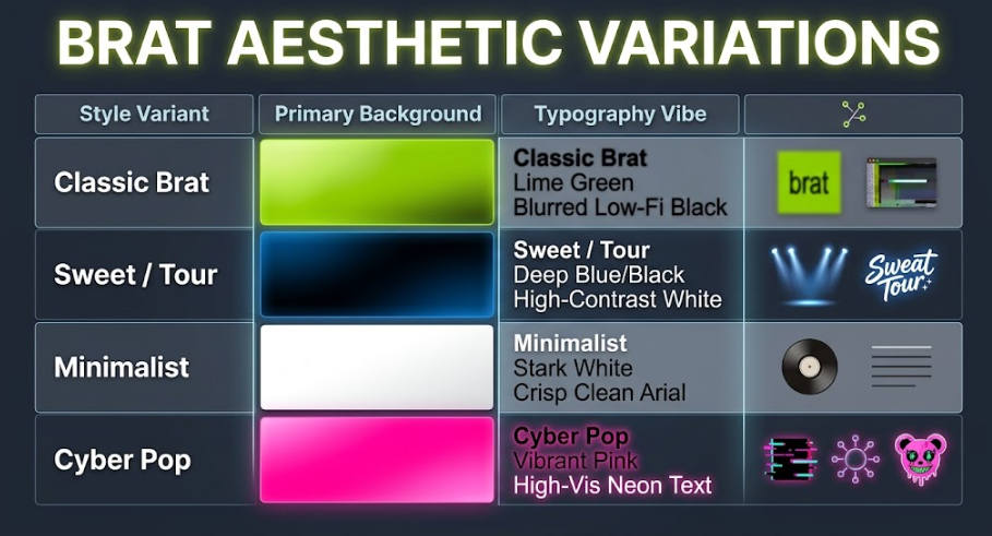 Brat Aesthetic Variations